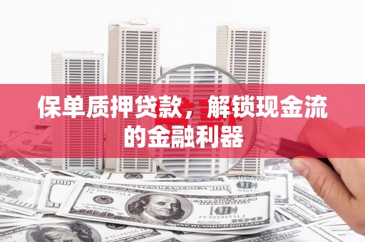 新埤保单质押贷款，解锁现金流的金融利器