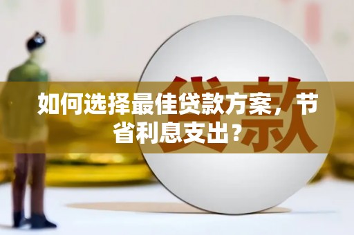 咸丰如何选择最佳贷款方案，节省利息支出？