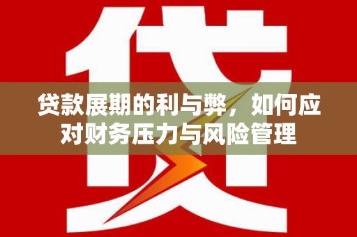 竹东贷款展期的利与弊，如何应对财务压力与风险管理