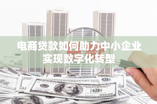 德清电商贷款如何助力中小企业实现数字化转型