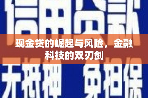 新平现金贷的崛起与风险，金融科技的双刃剑
