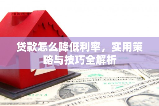 滴道贷款怎么降低利率，实用策略与技巧全解析