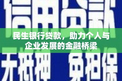龙湖民生银行贷款，助力个人与企业发展的金融桥梁
