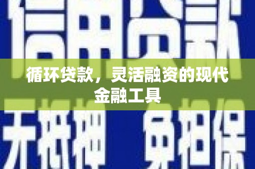 惠农循环贷款，灵活融资的现代金融工具