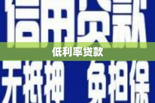 神湾低利率贷款
