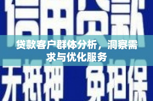 南屯贷款客户群体分析，洞察需求与优化服务